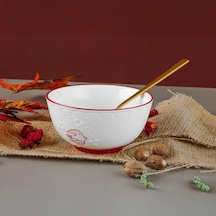 Aryıldız Red Bird Porselen Kase Kuş Motifli Servis Kasesi Renkli 14 Cm Çok Renkli