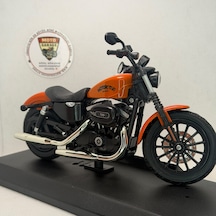 Harley Iron 883 Cruiser Chopper 1:12 Turuncu Diecast Motosiklet