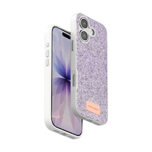 Onegif Apple İphone 17 Bright Simli Kapak - Lila 0.2M-Çok Renkli