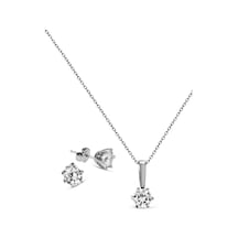 Argentum Concept 925 Ayar Gümüş Tek Taş Set - S014802