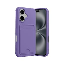 Apple Uyumlu iPhone 17 Uyumlu Kelvin Kartvizitli Silikon - Lila