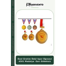 Marivento Özel Üretim Ödül Spor Öğrenci 4501 Madalya -sarı Göbeksiz