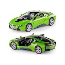 Kinsmart Bmw İ8 Metal Diecast Çek Bırak 1:34 Ölçek Araba Yeşil