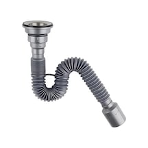 Donau Körüklü Lavabo Evye Sifonu Ø50 Çıkışlı 2 Adet Gri