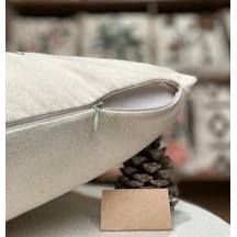 2 Adet 40x40 Cm Punch Papatya Desenli Gizli Fermuarlı Kırlent Kılıfı Dekoratif Yastık Kılıfı Salon Oturma Odası Kırlent Seti Açık Indigo