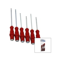Pvc Ambalaj Kırmızı - Plastik Saplı Darbeli 6lı Set Çift