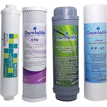 Damlalife 10''Housıng 4lü Su Arıtma Filtre Seti purefer filtreli
