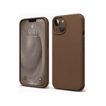 Apple iPhone  Uyumlu,  14 Kılıf First Silikon - Kahverengi