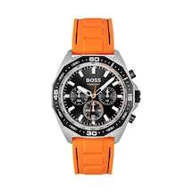 Hugo Boss HB1513970 Silikon Turuncu Siyah Kadran 44 mm Erkek Kol Saati