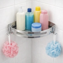 Banyo Köşe Rafı 304 Paslanmaz Çelik Şampuanlık 23x23 Cm Kbk100 Krom
