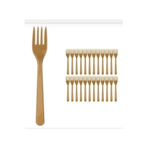Plastik Çatal 25 Adet Gold Sarı Tüm Yaşlar