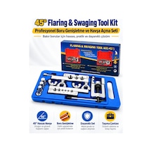 45 Flaring & Swaging Tool Kit Profesyonel Boru Genişletme Ve Havşa Açma Seti Gri