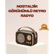Mey İthalat Retro Bluetooth Radyo Nostaljik Tasarım, Tf Kart Ve Usb Destekli