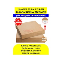 10 Adet 75cm X 75cm Baskısız Tabaka Oluklu Mukavva, Çocuk Etkinlik Kartonu, Maket Kartonu, Kargo Kartonu