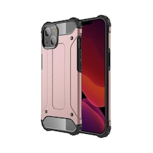 Kilifone - Apple Uyumlu iPhone 13 - Kılıf Çift Katman Zırh Tank Crash Military Kapak - Rose Gold