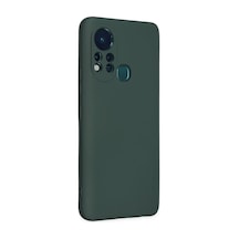 İnfinix Hot 11s Uyumlu Kılıf Nano İçi Kadife Silikon - Koyu Yeşil