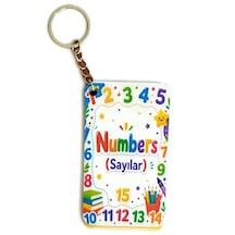 Renklidünyalar 3 Adet Anahtarlık. Numbers Sayılar , 1'den 20'ye Sayılar İngilizcesi Ve Türkçesi Laminasyonlu Karton 01