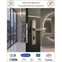Trendhomm Lama Aynalı - Nikel Saten - Yale Dış Çelik Kapı Kolu