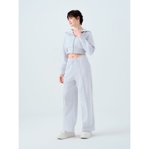 LOFT Straight Fit Kadın Eşofman Altı Gri Melanj