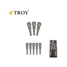 T 26133, Mıknatıslı Lokma Adaptör Seti, 8 Parça, Gri