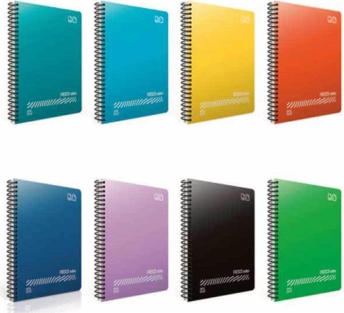 Fresco Spiralli Düz Plastik Defter A4 120 Yp Kareli 4939