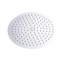 T-May Banyo Sardes Oval Ince Tepe Duş Seti Başlığı 25X25 Paslanma Krom
