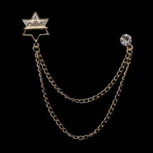 Yeni Retro Erkek Kostümü Pantolon Zincir Yafak Iğne Ejderha Geyik Taç Kafatası El Broşu 17 17 Çok Renkli