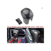 Honda Civic Fc5 Fk7 İçin Uyumlu Karbon Desenli Vites Topuzu 2'li Set Siyah