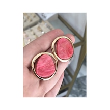 Yeni Seri Sim Detaylı Pembe Küpe