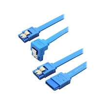 Koodmax Sata 3.0 Data Kablosu Mavi - Sata 3.0 L Tipi Veri Kablo - 2 Adet - 41.5 Cm