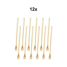 304 Çelik 12 Adet 19 Cm Kokteyl Barmen Latte Kaşığı Cin758sr-12