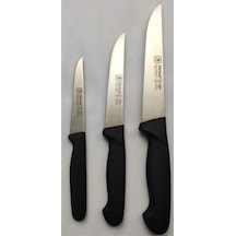 Sürbısa 3 Parça Siyah Mutfak Bıçak Seti Set2 Siyah