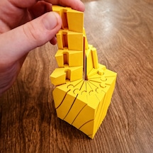 Bezos 3d Baskı Twisting Küp - Mekanik Dönen Bulmaca Küpü-sarı Bzs01