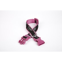 Köpek Desenli Dokuma Köpek Boyun Tasması 3 Cm X 36-60 Cm Mor Çok Renkli