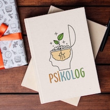 Psikoloğa Hediye Kanvas Defter 100 Yaprak Çizgisiz