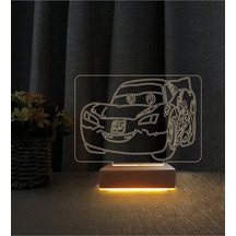 3d Led Gece Masa Lambası Şimşek Mcqueen Doğum Günü Hediye 3d Gece Lambası Şimşek Mcqueen