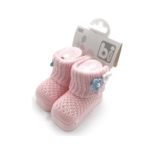 Bibaby Çiçekli Bebek Çorabı 68300 Pembe
