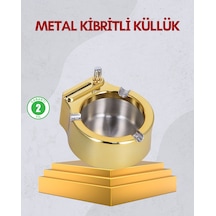 Nrzsnt Paslanmaz Çelik Küllük Çakmaklı Masa Üstü Kullanım