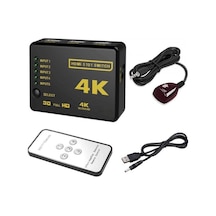 Alfais 4775 Kumandalı 4K Ultra HD Destekli 5 Port Çoklayıcı Switch