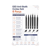 Esd Anti-statik Cımbız Seti 6 Parça Hassas Elektronik Tamir Cımbızı
