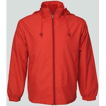 Uniprom Erkek Yağmurluk File Astarlı Kapşonlu Kırmızı