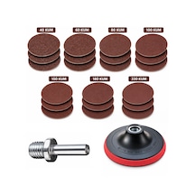 Cırt Zımpara Seti 115 Mm 23 Parça 40-60-80-100-150-180-220 Kum Zımpara Tabanı + Matkap Aparatı