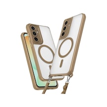 Galaxy S25 Kılıf Enka Magsafe Silikon Kılıf - Desert
