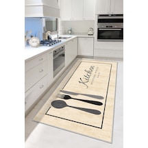 West Home Makinede Yıkanabilir Kaymaz Taban Leke Tutmaz Bej Mutfak Halısı Mutfak Yolluk Ve Balkon Halısı Wh 599 Beigem