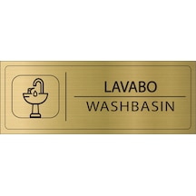 Mayeka Lavabo İsimlik Altın Metal Kapı İsimliği Levhası Yönlendirme Tabelası