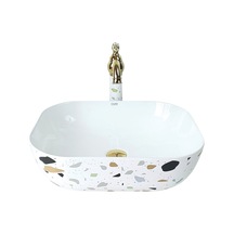 Terrazzo Tezgah Üstü Çanak Lavabo Renkli