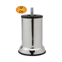 Bro Dolap Mobilya Metal Kanepe Baza Koltuk Çekyat Destek Ayağı Ayakları M8 Civata Krom Metal 10 Cm. Gri