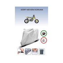 Gri Arka Çanta Uyumlu Husqvarna Fs 450 Uyumlu Motosiklet Brandası Motor Örtüsü