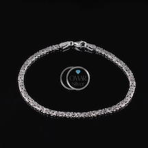 Omar Silver 925 Ayar El İşi Kral Bileklik 3,65 Mm