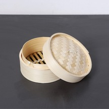 Dim-sum Bambu Buharda Pişirme Ve Saklama Kabı 14 Cm
